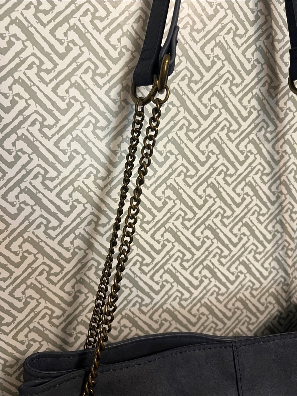 Universal Thread Navy Chain-Handle Tote - Picture 3 of 11